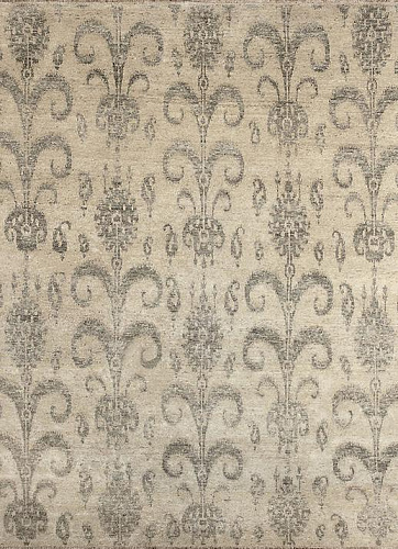 Ikat Wool Beige Luxury Rug