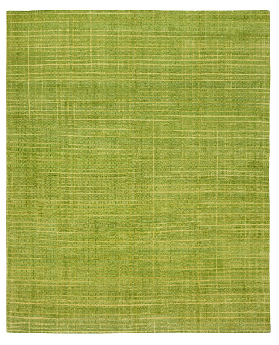 Grid Green Luxury Hand-woven Rug