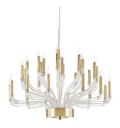 Murano Glass Arm Gold Chandelier
