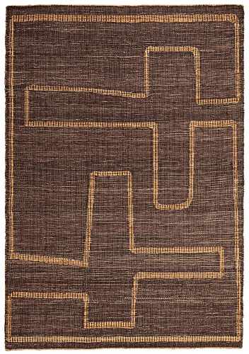 Aboya Dark Brown Hand-Woven Rug