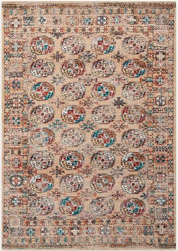 Traditional Beige & Rust Flatweave Rug