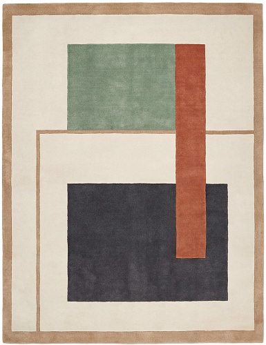 Geometric Block Forest Artisan Rug