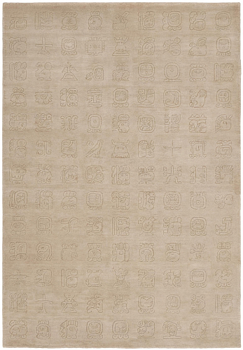 Symbol Grid Beige Artisan Rug
