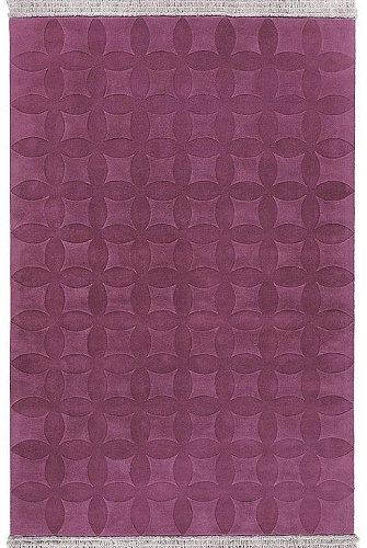 Embossed Aubergine Hand-Woven Rug