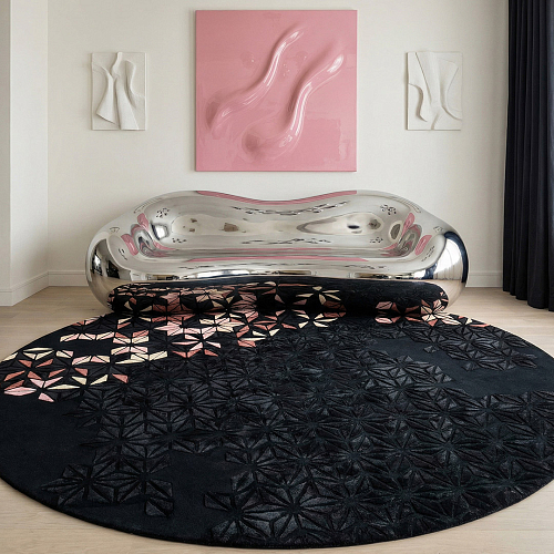 Harmony Black Round Rug