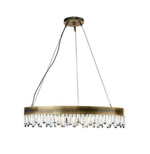 Flowing Brass Wave Suspension Light