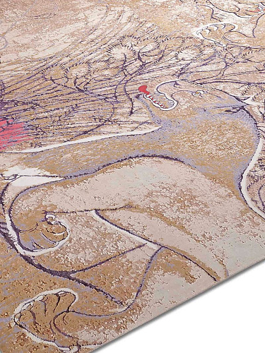 Two Lions Hand-Woven Exquisite Rug