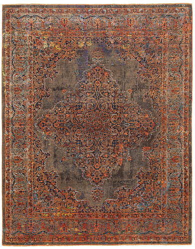 Tabriz Hand Knotted Brown Luxury Rug