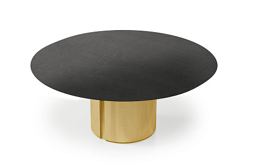 Black & Gold Circular Dining Table Ø160 cm