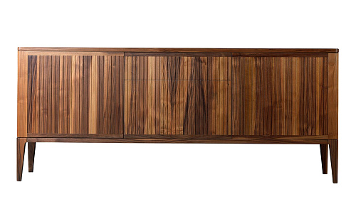 Eleva Three-Doors Brown Contemporary Sideboard