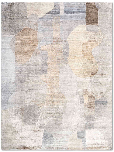 Silver Sand Hand-Knotted Wool / Silk Rug
