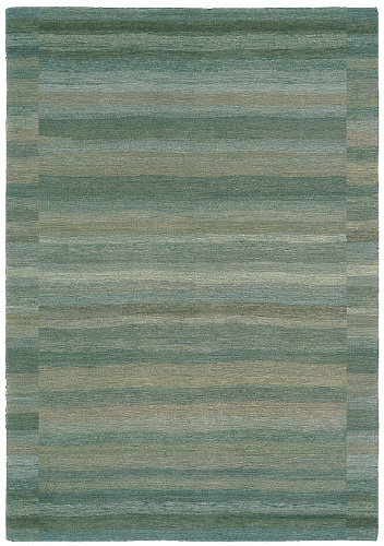 Hand-woven Green Line Luxury Rug