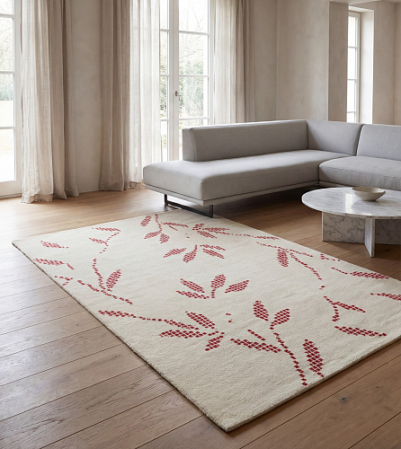 Coral Script Luxury Rug