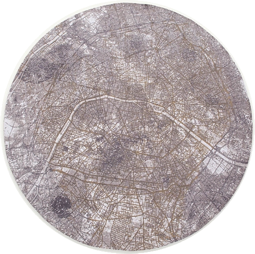 Contemporary Grey Round Rug