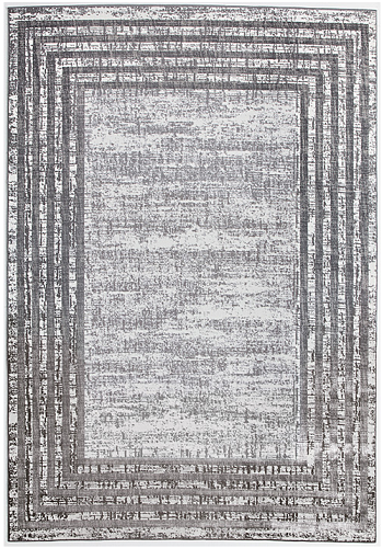 Border Silver Turkish Rug