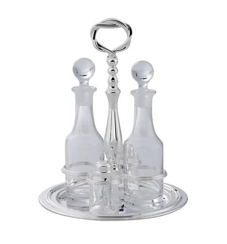Silver-Plated Round Spice Container