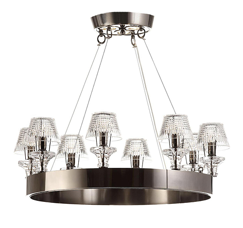 Black Nickel Crystal Shade Chandelier