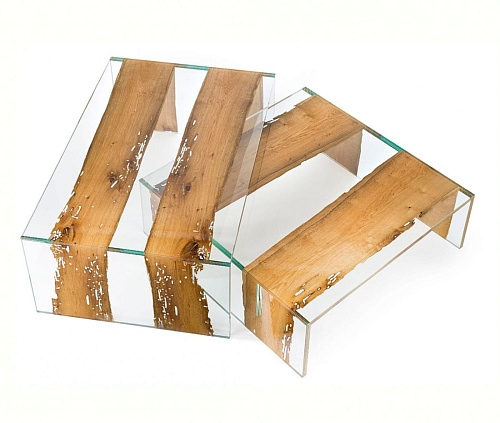 Venezia Handcrafted Glass Coffee Table