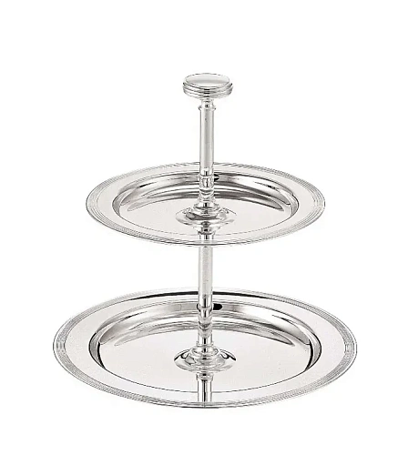 Silver-Plated Two-Tier Fruit Stand