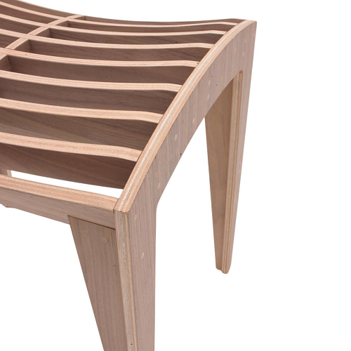 Zero Walnut Italian Wooden Stool