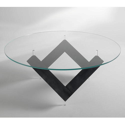 Glass-Top Wooden Table