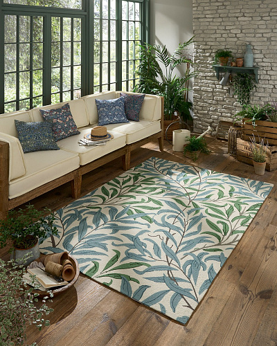 Outdoor Handwoven Green / Blue Rug