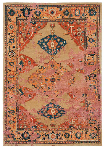 Red Hand-woven Wool / Silk Luxury Rug