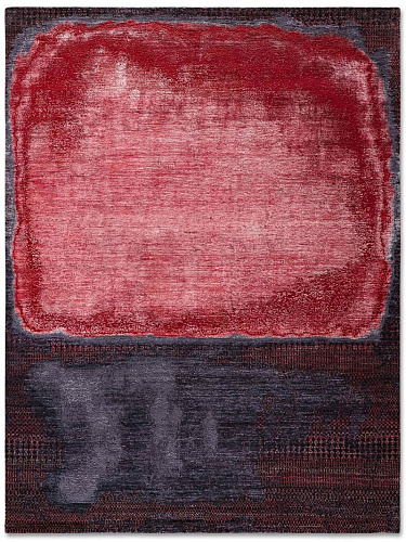 Red Grass Hand-Knotted Wool / Silk Rug