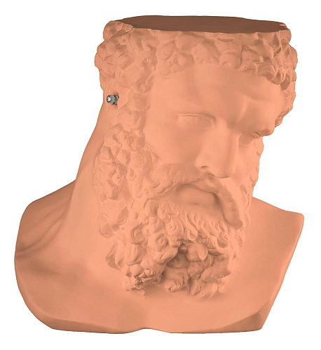 Ercole Orange Italian Ceramic Bust