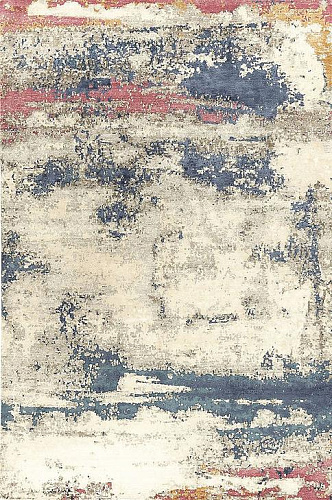 Abstract Multi Luxury Bamboo Silk Rug