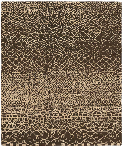 Hand-woven Beige & Brown Luxury Rug