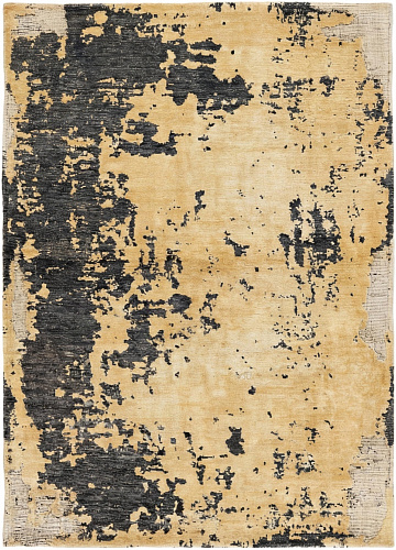 Charcoal Weathered Canvas Designer Rug