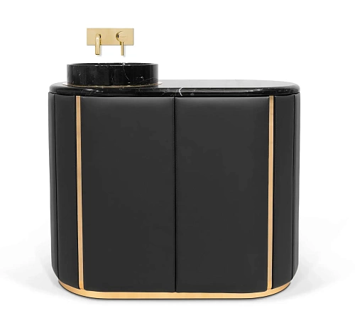 Grand Black Vanity Cabinet