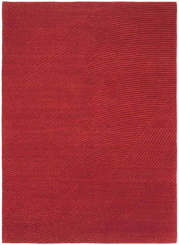 Wave Red Luxury Hand-woven Rug