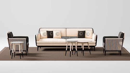 Soft-Beige Comfortable Sofa