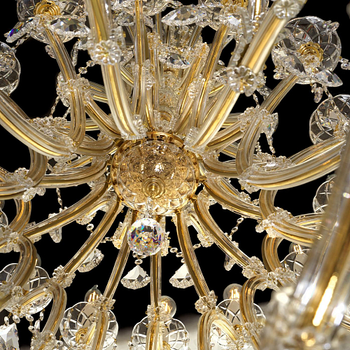 Mariateresa Gold Crystal Pendant Chandelier