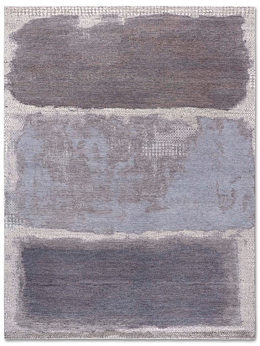 Grey Light Blue Hand-Woven Exquisite Rug