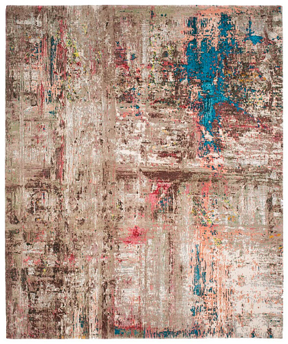 Artwork Hand-woven Wool & Silk Multi Luxury Rug