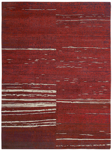 Wool Red Luxury Hand-woven Rug