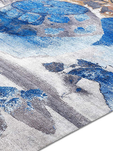 Blue Lemon Hand-Woven Exquisite Rug