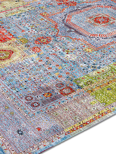 Cosmic Blue Luxury Hand-Woven Rug