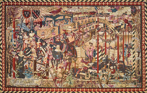 Medieval Tournament Woven Tapestry