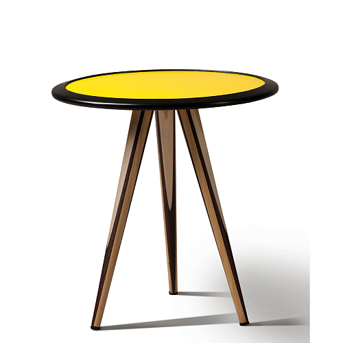 Carambola Yellow Top Handcrafted Side Table