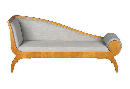Paolina Gray and Honey Handcrafted Chaise