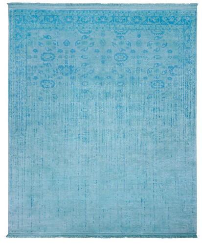 Bidjar Hand-woven Wool / Silk Aqua Luxurious Rug