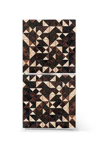 Mosaic II Walnut Designer Cabinet
