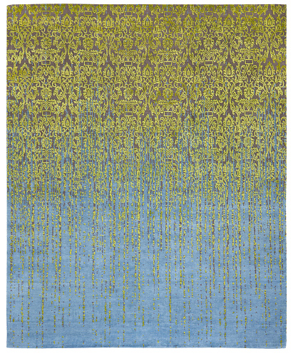 Roma Green / Blue Hand-woven Luxury Rug