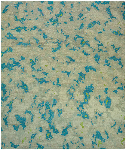 Hand-woven Blue / Green Luxury Rug