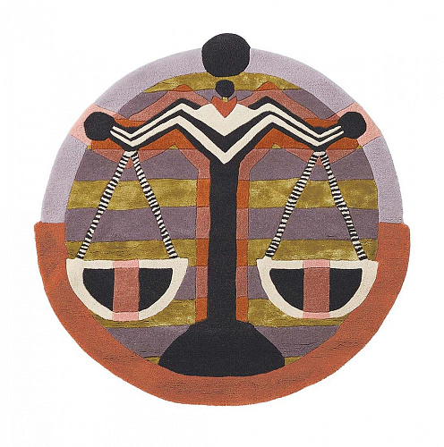 Zodiac Libra Hand Woven Round Rug