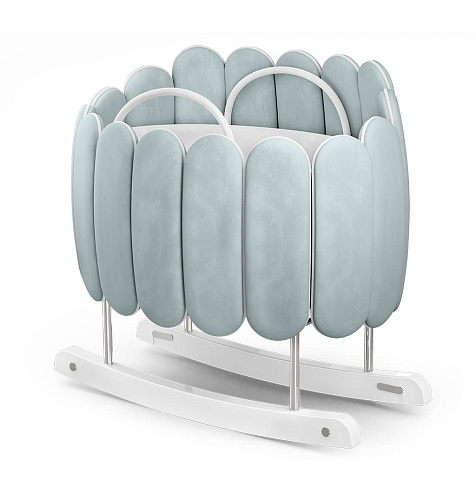 Lotus Gentle Blue Rocking Crib